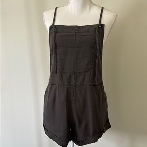 Dark Grey Overalls Romper